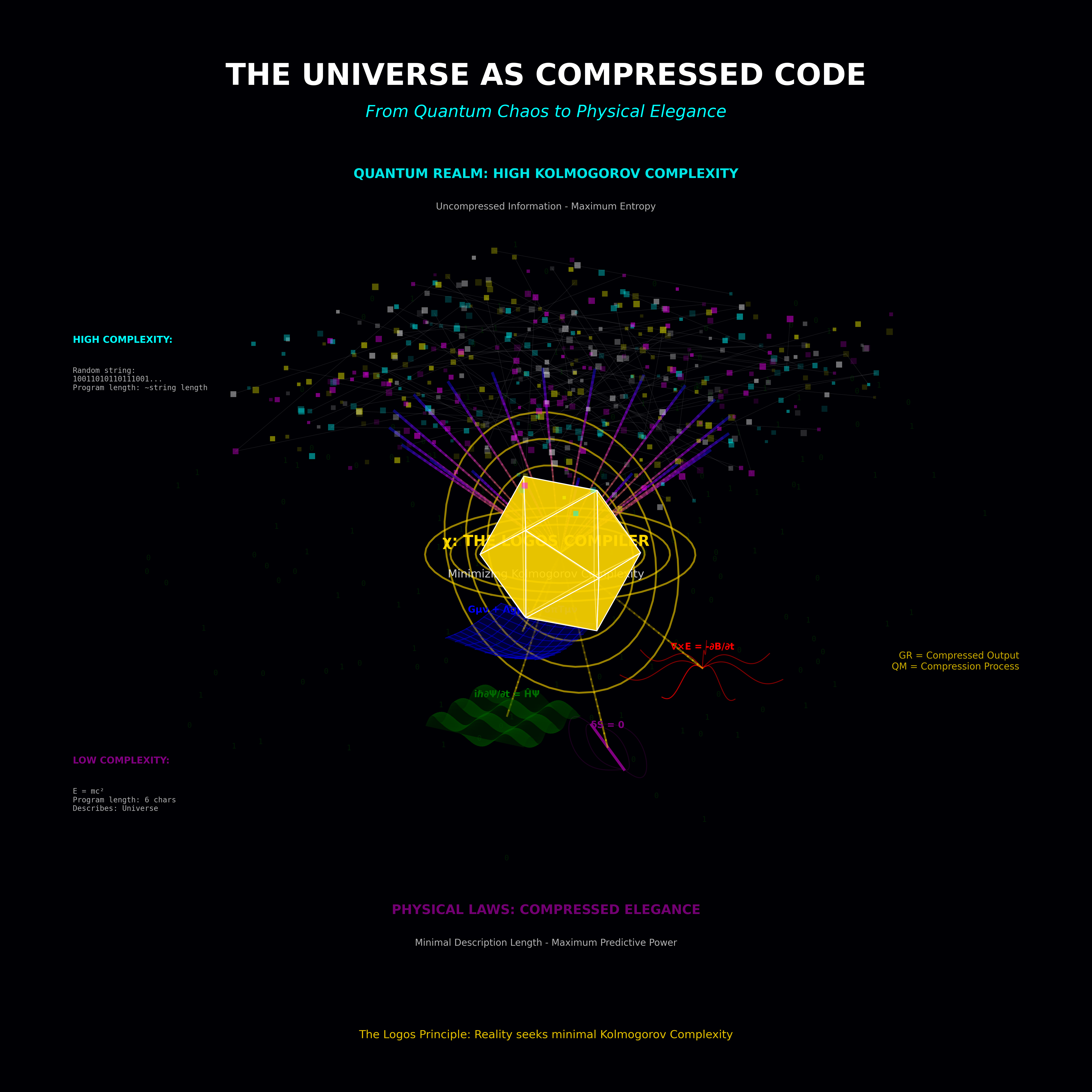 Compressed code — the universe's information architecture