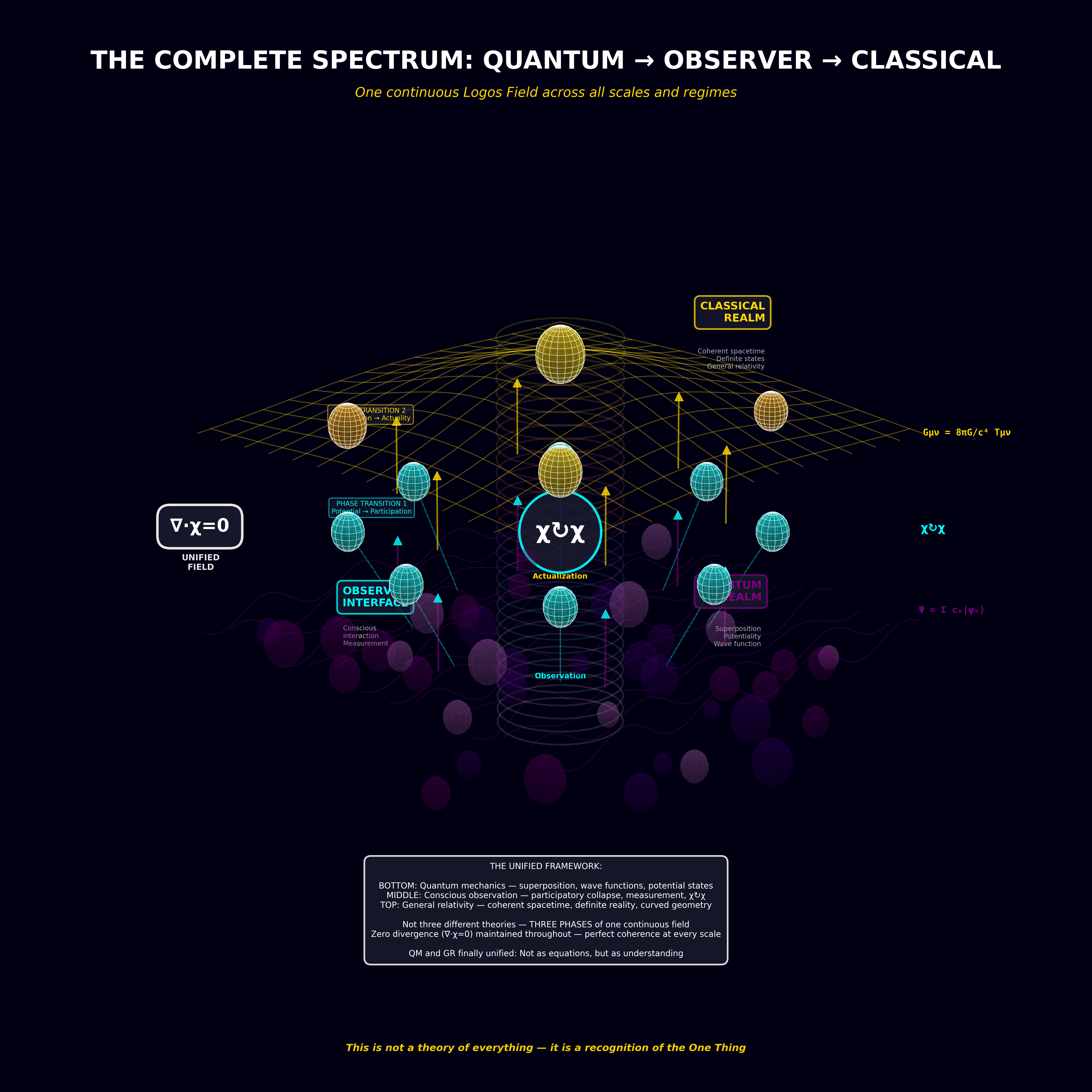 The full spectrum of the χ-field