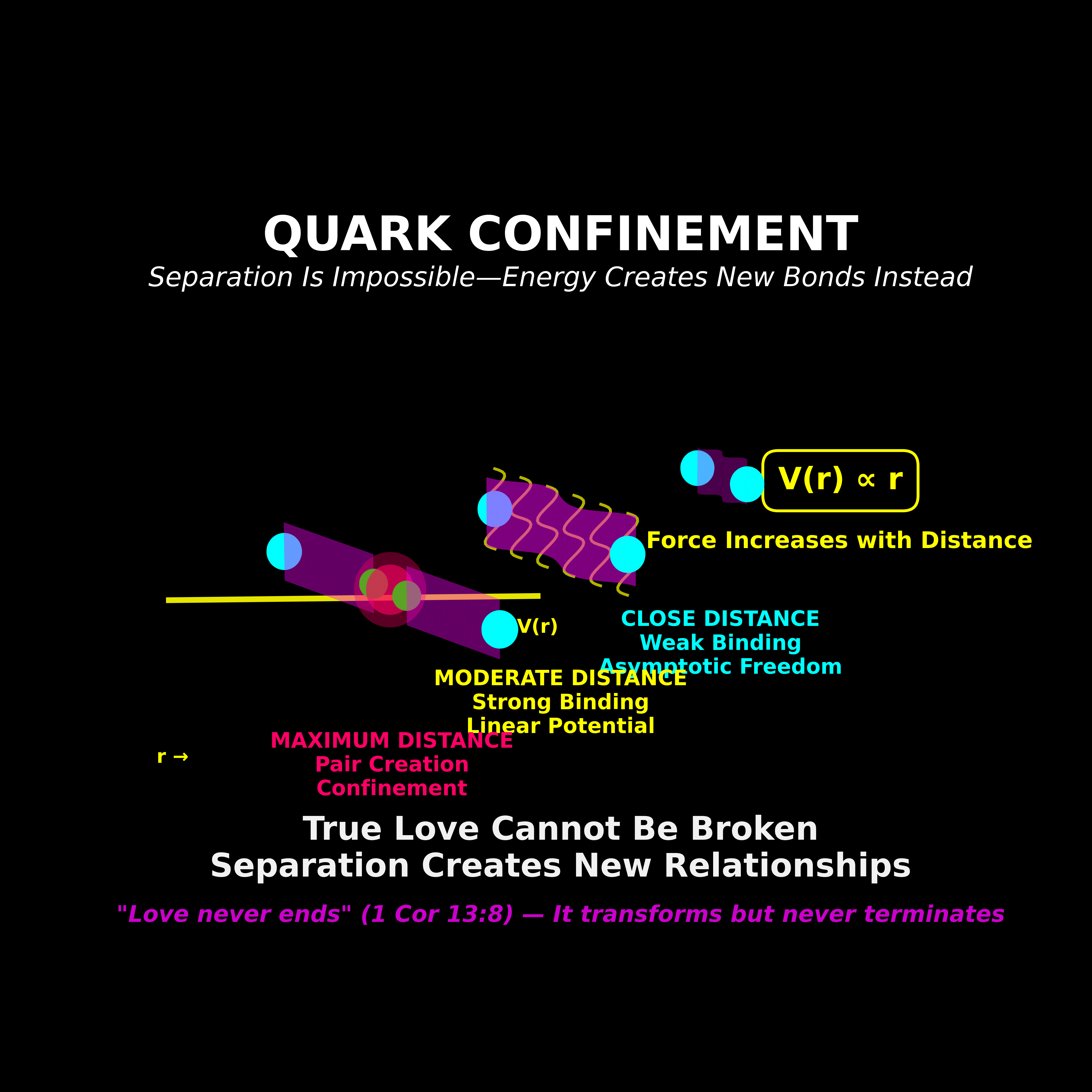 Quark confinement — you cannot isolate what was made for relationship